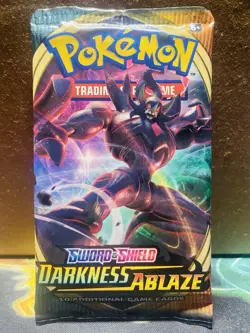 SEALED Pokemon SWSH Darkness Ablaze Booster Pack (Grimmsnarl Art) NEW - Image 1