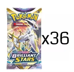 x36 Pokemon TCG Brilliant Stars Booster Pack Lot 2022 SEALED Box Equivalent - Image 2