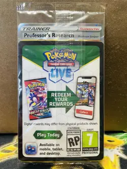 SEALED Pokemon Professor's Research Juniper SWSH152 Holo Black Star Promo - Image 1
