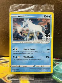 SEALED Pokemon Glastrier 051/196 Cosmos Holo Advent Calander Snowflake Stamped - Image 1