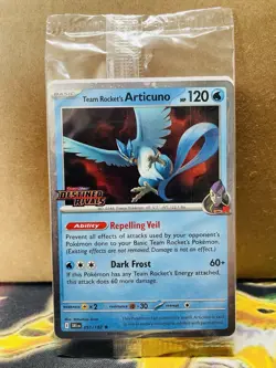 SEALED Pokemon Team Rocket's Articuno 051/182 Destined Rivals Best Buy Promo - Image 1