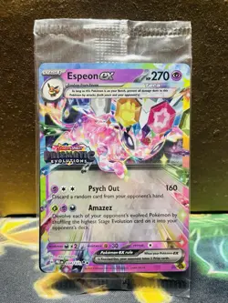 SEALED Pokemon Espeon ex 034/131 Prismatic Evolutions Surprise Box Holo Promo - Image 1