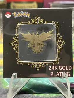 Zapdos 24k Gold Plated Pokemon Sticker Korean Striking Popping Candy - Image 1