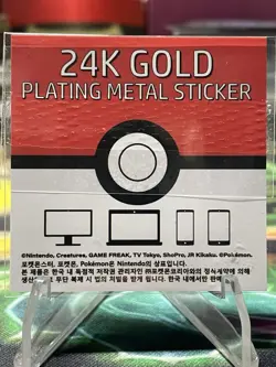 Zapdos 24k Gold Plated Pokemon Sticker Korean Striking Popping Candy - Image 2