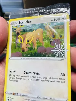 SEALED Pokemon Stantler 125/189 Cosmos Holo Advent Calander Snowflake Stamped - Image 3