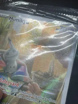 SEALED Pokemon Mimikyu SVP 075 Paldean Fates Holo Black Star Promo (DENT) - Image 3