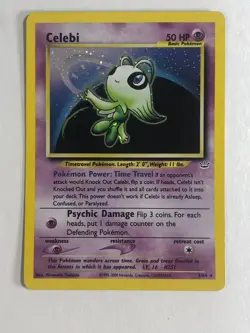Pokemon TCG Neo Revelation Holographic Celebi 3/64 Near Mint - Image 1