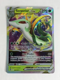 Pokemon TCG Silver Tempest Serperior VSTAR 008/195 Near Mint - Image 1