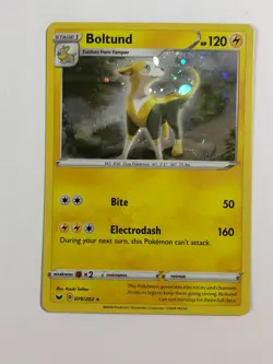 Pokemon TCG Base Set Cosmos Holo w Swirl Boltund 076/202 Near Mint - Image 1