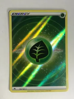 Pokemon TCG Crown Zenith Full Art Textured Grass Energy 152/159 Near Mint - Image 1