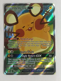 Pokemon TCG Unbroken Bonds Alternate Art Promo Dedenne GX 195a/214 Near Mint - Image 1