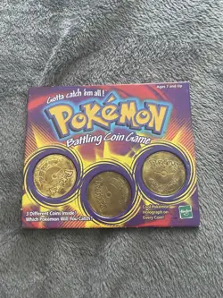 1999 Hasbro Nintendo Pokemon Battling Coin Game -lot Of 3 Coins Machamp Squirtle - Image 1