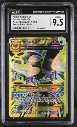 CGC 9.5 PRIMAL KYOGRE EX 96 XY ANCIENT ORIGINS SECRET RARE POKEMON MINT + - Image 1