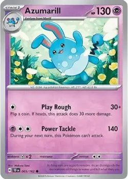 Azumarill 065/162 - Pokemon TCG Temporal Forces (2024) - Near Mint (NM) - Image 1