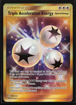 Pokemon Triple Acceleration Energy 234/214 Unbroken Bonds Gold Secret Rare NM - Image 1