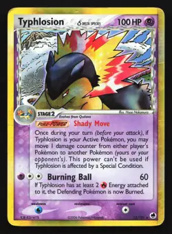 Pokemon Typhlosion (Delta Species) 12/101 EX Dragon Frontiers Holo Rare HP - Image 1