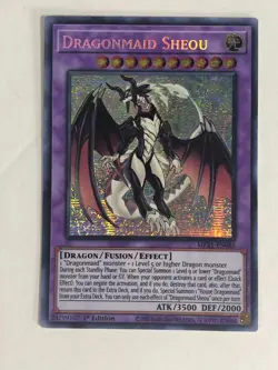 Yugioh TCG Prismatic Secret Rare Dragonmaid Sheou MP21-EN065 Near Mint - Image 1