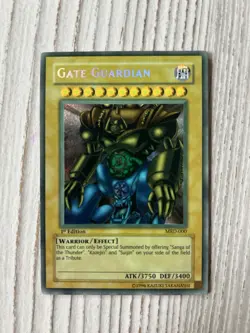 Yugioh Gate Guardian MRD-000 1st Edition Secret Rare Faded Misprint - Image 1