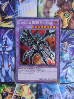 Yu-Gi-Oh Elemental HERO Escuridao BLAR-EN056 Secret Rare Near Mint 1st Edition - Image 1