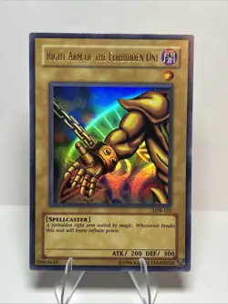 Right Arm of the Forbidden One LOB-122 The Legend of Blue Eyes White Dragon Holo - Image 1