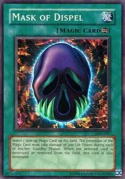 Yugioh! LP Mask of Dispel - LON-017 - Super Rare - Unlimited Edition Lightly Pla - Image 1