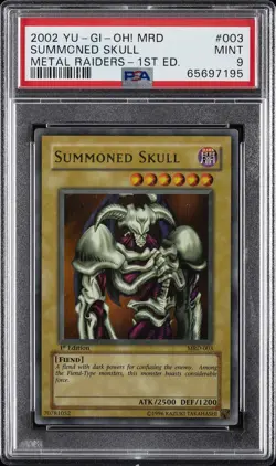 2002 YU-GI-OH! MRD-METAL RAIDERS 1ST ED #003 SUMMONED SKULL PSA 9 - Image 1