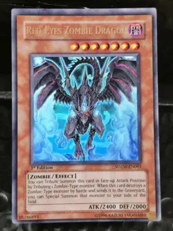 Yu-Gi-Oh! TCG Red-Eyes Zombie Dragon Zombie World SDZW-EN001 1st Edition - Image 1