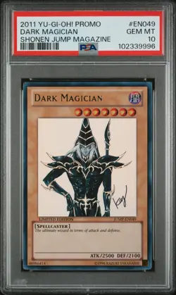 2011 YU-GI-OH! PROMO SHONEN JUMP MAGAZINE #EN049 DARK MAGICIAN PSA 10 - Image 1