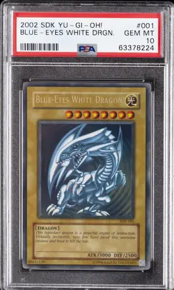 2002 YU-GI-OH! STARTER DECK: KAIBA #001 BLUE-EYES WHITE DRAGON PSA 10 - Image 1