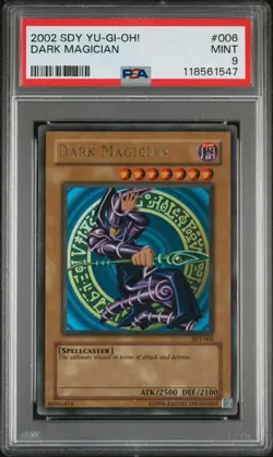 2002 YU-GI-OH! STARTER DECK: YUGI #006 DARK MAGICIAN PSA 9 - Image 1