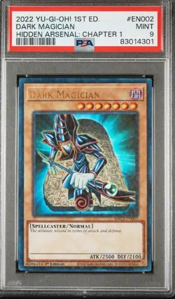 YU-GI-OH! - Dark Magician (PSA 9)/Dark Magician Dragon Knight (PSA 8) (Lot of 2) - Image 3