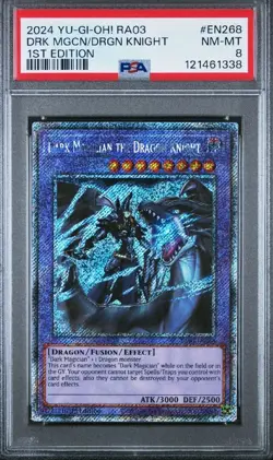 YU-GI-OH! - Dark Magician (PSA 9)/Dark Magician Dragon Knight (PSA 8) (Lot of 2) - Image 5