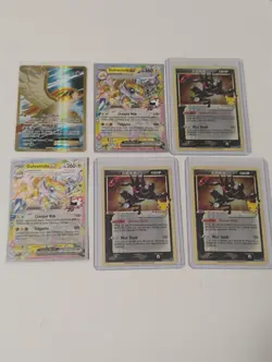 Pokemon Gold Pidgeot Ex/Greninja Gold Star Promo Cards/Prize Pack Stamp Cards - Image 1
