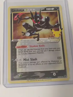 Pokemon Gold Pidgeot Ex/Greninja Gold Star Promo Cards/Prize Pack Stamp Cards - Image 2