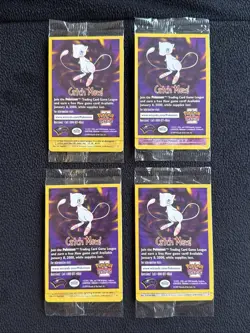 Pokemon First Movie Set of 4 Promo Cards Dragonite Mewtwo Pikachu Elect SEALED - Image 1