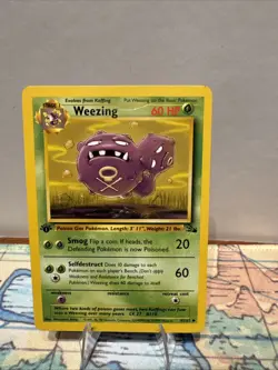 WEEZING - Fossil Set - 45/62 - Uncommon - Pokemon Card - Unlimited Edition - NM - Image 1