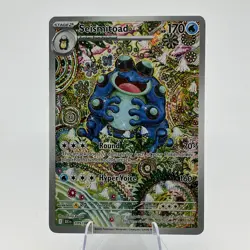 Pokemon TCG SV Black Bolt English Seismitoad #105/086 Illustration Rare Card - Image 1