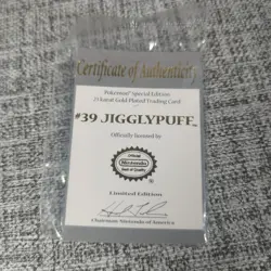 Burger King 1999 Pokemon 23k Gold Plated Trading Card Jigglypuff Blue Box - Image 5