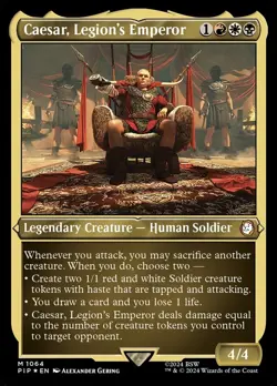 MTG Fallout Commander Deck - Caesar, Legion's Emperor (Hard Stock Card) - Image 1