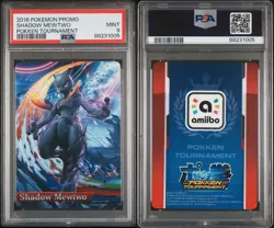 PSA 9 MINT SHADOW MEWTWO AMIIBO BONUS CARD POKKEN TOURNAMENT POKEMON - Image 3