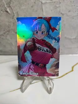 Bulma Trading Card Waifu Goddess Story Anime Girl holo Karte Manga Full Art - Image 1