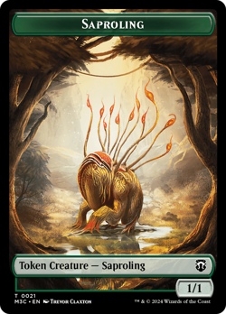 Tarmogoyf // Saproling Double-Sided Token [Modern Horizons 3 Commander Tokens] - Image 2