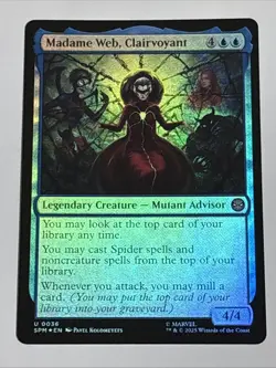 MTG Universes Beyond: Spider-man Madame Web, Clairvoyant Foil 0036 NM - Image 1