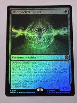 MTG Universes Beyond: Spider-man Radioactive Spider Foil 0111 NM Rare - Image 1