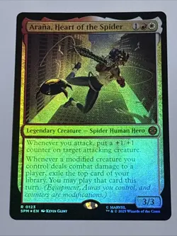 MTG Universes Beyond: Spider-man Arana, Heart of the Spider Foil 0123 NM Rare - Image 1