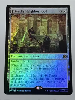 MTG Universes Beyond: Spider-man Friendly Neighborhood Foil 0008 NM Rare - Image 1