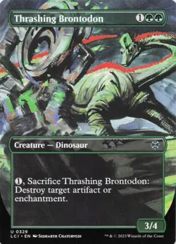 Thrashing Brontodon (Borderless) U The Lost Caverns of Ixalan # 329 NM - Image 1