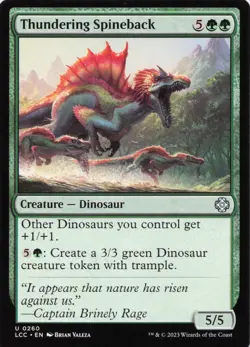 Thundering Spineback U Commander: The Lost Caverns of Ixalan # 260 NM - Image 1