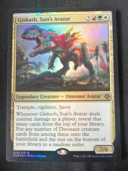 Magic the Gathering Gishath, Sun's Avatar Mythic Legend Creature FOIL fr Ixalan - Image 1