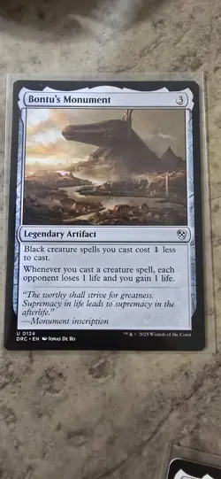 Bontu's Monument Commander: Aetherdrift Regular Legendary Artifact UC MTG NM - Image 1